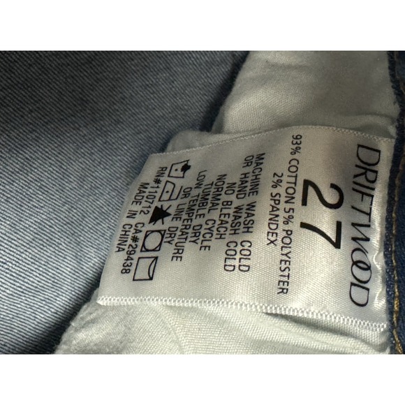 Driftwood Jeans Womens Size 27‎ Jackie Embroidered Straight Leg Blue $138 - Picture 10 of 13